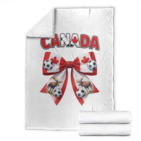 Proud Canadian National Soccer Lover Throw Blanket Football Fan Gift