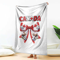 Proud Canadian National Soccer Lover Throw Blanket Football Fan Gift