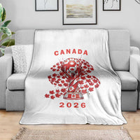 Proud Canada National Soccer Fan 2026 Patriotic Gift Throw Blanket