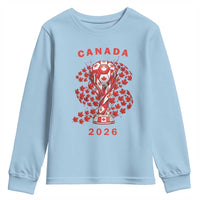 Proud Canada National Soccer Fan 2026 Patriotic Gift Youth Sweatshirt