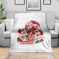 Canada Soccer Fan Throw Blanket International Football Lover Gift