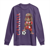 Proud Canada Soccer Beaver Long Sleeve Shirt Funny Football Fan Gift
