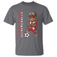 Proud Canada Soccer Beaver T Shirt Funny Football Fan Gift