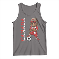 Proud Canada Soccer Beaver Tank Top Funny Football Fan Gift