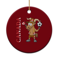 Proud Canada Soccer Moose Ceramic Ornament Canadian Football Fan