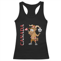 Proud Canada Soccer Moose Racerback Tank Top Canadian Football Fan