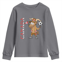 Proud Canada Soccer Moose Youth Sweatshirt Canadian Football Fan