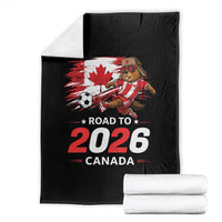Proud Canada Soccer Beaver Throw Blanket Road To 2026