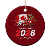 Proud Canada Soccer Beaver Ceramic Ornament Road To 2026