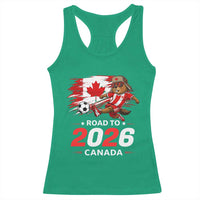 Proud Canada Soccer Beaver Racerback Tank Top Road To 2026