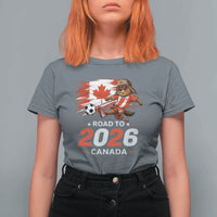 Proud Canada Soccer Beaver T Shirt For Women Road To 2026