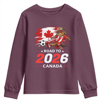 Proud Canada Soccer Beaver Youth Sweatshirt Road To 2026
