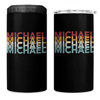 Michael Birthday Gift 4 in 1 Can Cooler Tumbler Vintage Retro Michael Name Typography