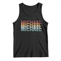 Michael Birthday Gift Tank Top Vintage Retro Michael Name Typography