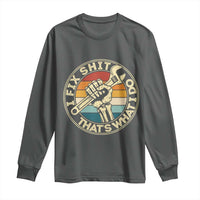 Vintage Skeleton Wrench Graphic Long Sleeve Shirt I Fix Shit Thats What I Do