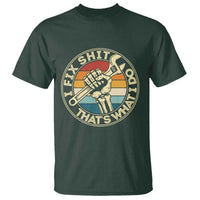 Vintage Skeleton Wrench Graphic T Shirt I Fix Shit Thats What I Do