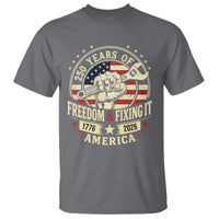 USA 250th Anniversary Patriotic Mechanic T Shirt Freedom And Fixing It