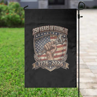 250 Years Of Fixing It Garden Flag America 250th Anniversary Mechanic