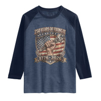 250 Years Of Fixing It Raglan Shirt America 250th Anniversary Mechanic