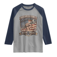 250 Years Of Fixing It Raglan Shirt America 250th Anniversary Mechanic