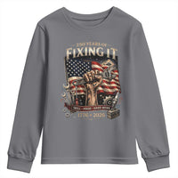 250 Years Of Fixing It Mechanic Pride Youth Sweatshirt America 250 Anniversary Gift