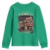250 Years Of Fixing It Mechanic Pride Youth Sweatshirt America 250 Anniversary Gift