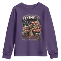 250 Years Of Fixing It Mechanic Pride Youth Sweatshirt America 250 Anniversary Gift