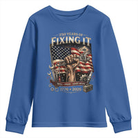 250 Years Of Fixing It Mechanic Pride Youth Sweatshirt America 250 Anniversary Gift
