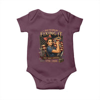 Patriotic Rosie Mechanic Feminist Pride Baby Onesie 250 Years Of Fixing It