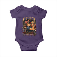 Patriotic Rosie Mechanic Feminist Pride Baby Onesie 250 Years Of Fixing It