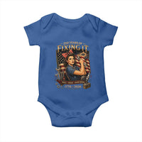 Patriotic Rosie Mechanic Feminist Pride Baby Onesie 250 Years Of Fixing It