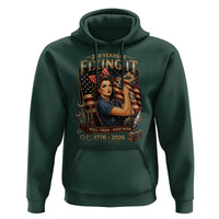 Patriotic Rosie Mechanic Feminist Pride Hoodie 250 Years Of Fixing It