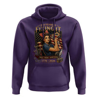Patriotic Rosie Mechanic Feminist Pride Hoodie 250 Years Of Fixing It