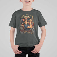 Patriotic Rosie Mechanic Feminist Pride T Shirt For Kid 250 Years Of Fixing It