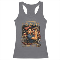 Patriotic Rosie Mechanic Feminist Pride Racerback Tank Top 250 Years Of Fixing It