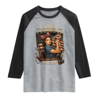 Patriotic Rosie Mechanic Feminist Pride Raglan Shirt 250 Years Of Fixing It