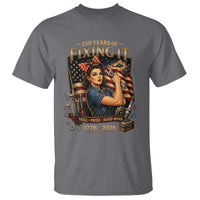Patriotic Rosie Mechanic Feminist Pride T Shirt 250 Years Of Fixing It