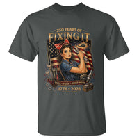 Patriotic Rosie Mechanic Feminist Pride T Shirt 250 Years Of Fixing It