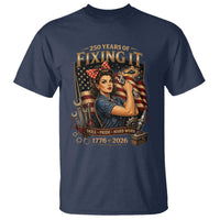 Patriotic Rosie Mechanic Feminist Pride T Shirt 250 Years Of Fixing It