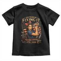 Patriotic Rosie Mechanic Feminist Pride Toddler T Shirt 250 Years Of Fixing It