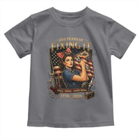 Patriotic Rosie Mechanic Feminist Pride Toddler T Shirt 250 Years Of Fixing It
