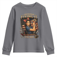 Patriotic Rosie Mechanic Feminist Pride Youth Sweatshirt 250 Years Of Fixing It