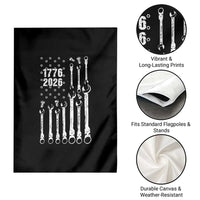Patriotic Mechanic Gift Garden Flag American Flag Automotive Lover