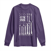 Patriotic Mechanic Gift Long Sleeve Shirt American Flag Automotive Lover