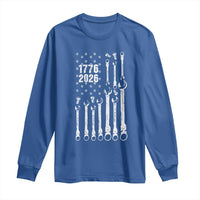Patriotic Mechanic Gift Long Sleeve Shirt American Flag Automotive Lover