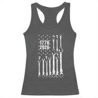 Patriotic Mechanic Gift Racerback Tank Top American Flag Automotive Lover