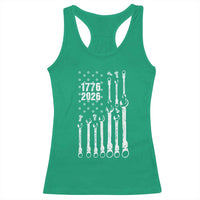 Patriotic Mechanic Gift Racerback Tank Top American Flag Automotive Lover