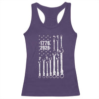 Patriotic Mechanic Gift Racerback Tank Top American Flag Automotive Lover