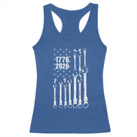 Patriotic Mechanic Gift Racerback Tank Top American Flag Automotive Lover