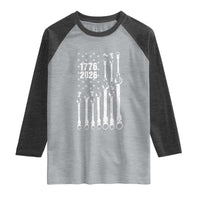 Patriotic Mechanic Gift Raglan Shirt American Flag Automotive Lover